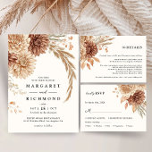 ボホモダンテラコッタフローラ結婚ズ 招待状ベリーバンド