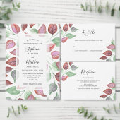 ブルゴーニュ白葉リースモノグラム結婚ズ ラウンドシール (この独立クリエイターのコレクションをカスタマイズ。)