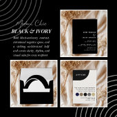 Modern Chic Black and Ivory Details エンクロージャーカード