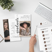 Modern Script Photo Graduation Return Address ラベル