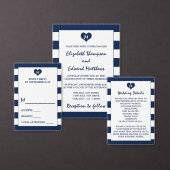 シックモダンネイビーブルー&ホワイト結婚ズ フェイバーボックス (この独立クリエイターのコレクションをカスタマイズ。)