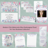 シックモダンウォーターカラーブルーアジサイフローラ コーヒーマグカップ