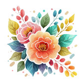 Fancy Watercolor Floral 招待状