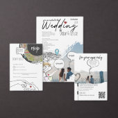 モダン裁判所エロペ結婚メントお祝い エンクロージャーカード (この独立クリエイターのコレクションをカスタマイズ。)