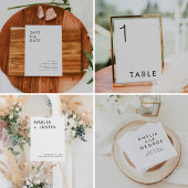 ミニマルモダン結婚おもしろいファクトの写真表の番号