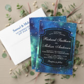 天モダン宇宙銀河系結婚式招待状 招待状 (この独立クリエイターのコレクションをカスタマイズ。テスト)