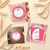 幾何学模様モダンピンク コースター