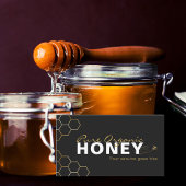 ハニーモダンビー金ゴールドハニカムブラック 名刺