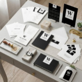 Refined Newly Wed Monogram | Black Minimalist Wedd 紙コップ