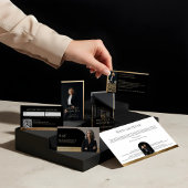 Elegant Luxury Real Estate Modern Gold Black Happy シーズンカード