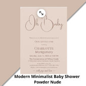 Modern Minimalist Baby Shower | Powder Blush スクエアペーパーコースター