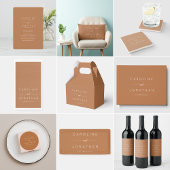 ミニマモダンリストカスタムウェディングテラコッタ ノートブック