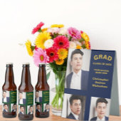 ミニマルタイポグラフィ3写真卒業 招待状