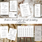 Elegant Minimalist Script Wedding Place Card プレイスカード