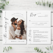 ミニマエレガントリストの結婚QRコード写真 招待状 (この独立クリエイターのコレクションをカスタマイズ。)