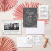 白い素朴木目の質シックな冬の結婚式 招待状ベリーバンド (この独立クリエイターのコレクションをカスタマイズ。)