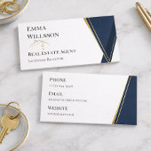 Modern Navy Gold Luxury Realtor Branding 名刺