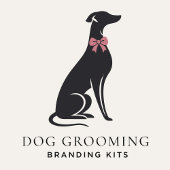 Modern Neutral Dog Groomer Loyalty Card | Editable ロイヤリティカード
