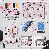 Modern Pink Black Spooktacular Halloween Boo Crew トートバッグ