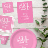 ピンクモダンのエレガント写真21歳の誕生日 スリム缶クーラー