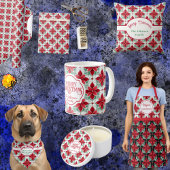 ポインセチインスパイアアモダンのクリスマスパターン ラッピングペーパー