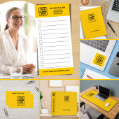 Modern Yellow Custom Business Name Tag 名札