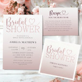 Elegant Rose Gold Glitter Bridal Shower  ラウンドシール