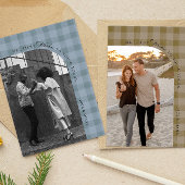 Modern Rustic Plaid Christmas Ornament Personalize セラミックオーナメント