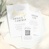 予算モダン素朴金ゴールドレタリング結婚写真