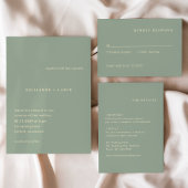 Modern Sage Green Simple Wedding Invitation