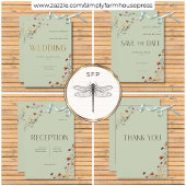 セージモダングリーンワイルドフラワーブーケ結婚ーズ セーブザデート