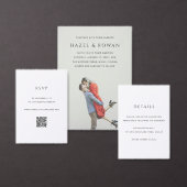 ハゼルモダン写結婚真 箔招待状 (この独立クリエイターのコレクションをカスタマイズ。)