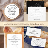 Modern Small Bakery Allergy Alert スクエアシール