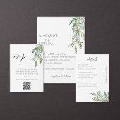 冬の結婚式フロステッドベリー囲いカード エンクロージャーカード (この独立クリエイターのコレクションをカスタマイズ。)