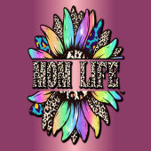 レインボーヒョウひまわり母の生活 楕円形シール