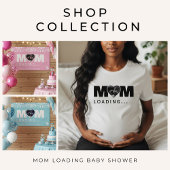 Mom Loading Photo Ultrasound Pink Baby Shower フェイバーボックス