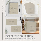 モノグラムモダンロゴベージュコンサルタント ノートブック