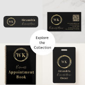 カスタムモノグラム黒金ゴールド従業員名 キャップ