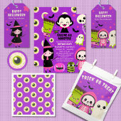 モンスターマッシュピンクキッズハロウィーン誕生日パーティー 招待状