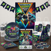 Monster Truck Shark Birthday Napkins スタンダードカクテルナプキン