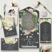 水彩花模様結婚ズナプキン スタンダードカクテルナプキン