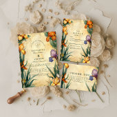 Moody Tropical Floral Wedding 招待状