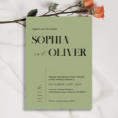 モダンミニマルタイポグラフィ 招待状