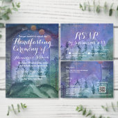 マウンテンフォレストパラダイスハンドスティング招待状 招待状 (この独立クリエイターのコレクションをカスタマイズ。)