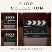 Movie Film Clap Board Wedding 招待状