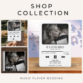 音楽MP3結婚プレーヤーの白 スクエアペーパーコースター