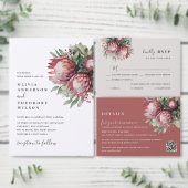 先住民プロテアウォーターカラーフローラボホボタニカル コースター (この独立クリエイターのコレクションをカスタマイズ。)