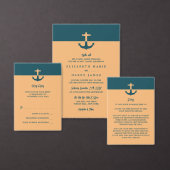 航海のいかり、ビーチ結婚式保存日付 ポストカード (この独立クリエイターのコレクションをカスタマイズ。)