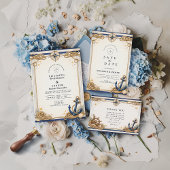 航海コンパスアンカーウェディング 招待状