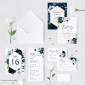 スクリプエレガントト海軍ブルーフローラメイド・オブ・オーナー(花嫁付き添い人) トートバッグ